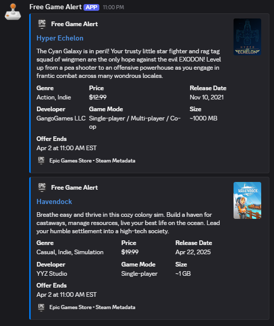 Discord Notification Example